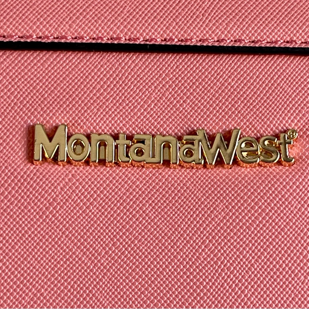 Montana West Pink Faux Leather Handbag Shoulder Satchel - Picture 6 of 10